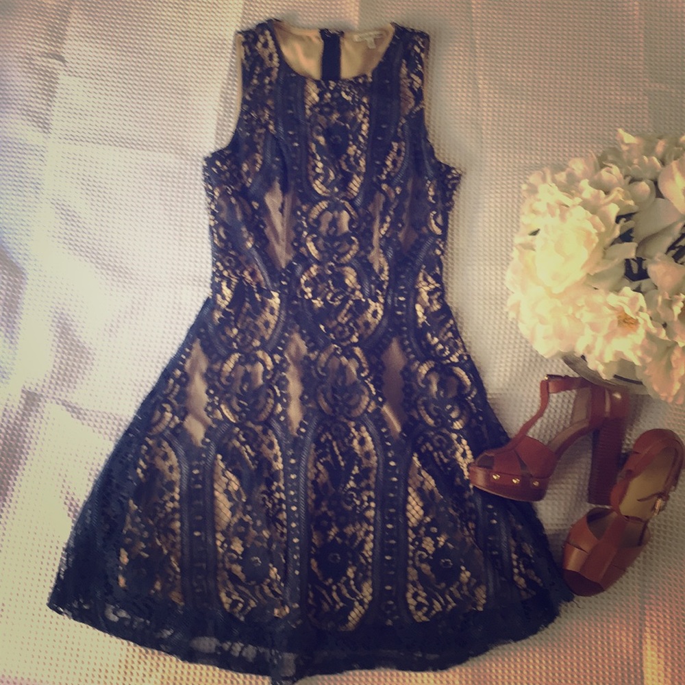 Blue lace dress